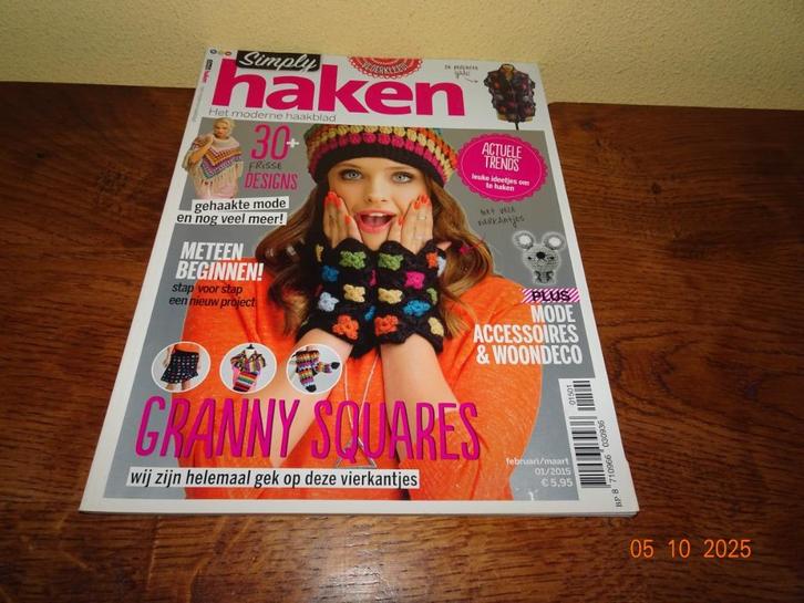 Symply haken febr./maart01/2015 actuele haaktrends, Hobby en Vrije tijd, Breien en Haken, Zo goed als nieuw, Haken, Patroon of Boek