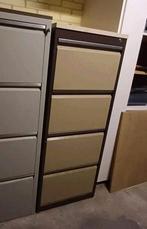 Bruine archiefkast met 4 lades, Ophalen, Gebruikt, 100 tot 150 cm, 50 tot 100 cm