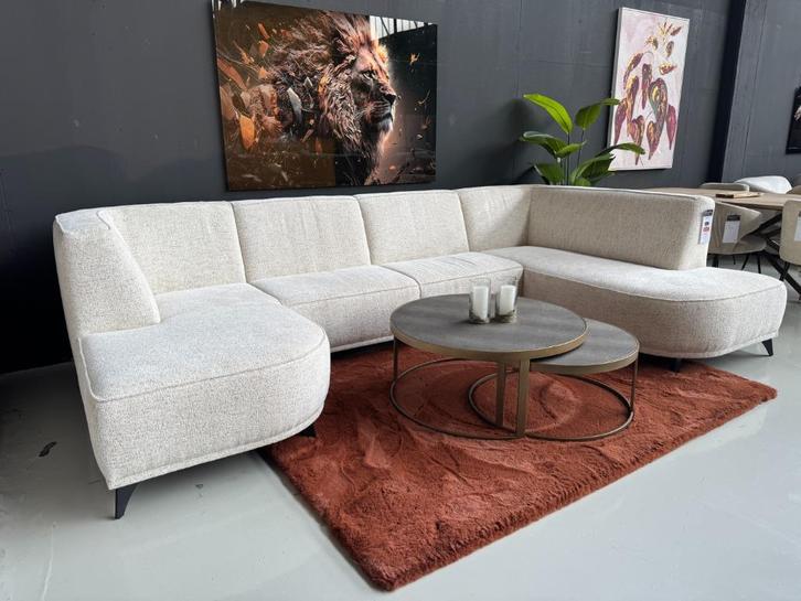 Snel leverbaar| Bouclé | U-bank | Hoekbank | Utrecht, Huis en Inrichting, Banken | Bankstellen, Nieuw, Hoekbank, Vierpersoons of meer