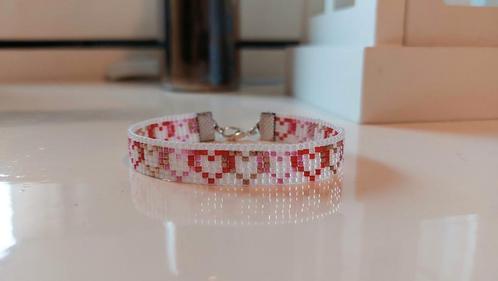 Miyuki delica geweven kralen armband  hartjes, Sieraden, Tassen en Uiterlijk, Armbanden, Nieuw, Overige materialen, Overige kleuren