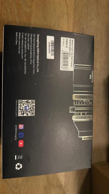 RF mount Sirui Anamorphic lenzen, 50 en 100mm beschikbaar voor biedingen