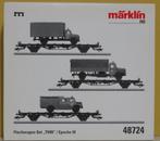 Märklin H0 48724 Flachwagen-Set Technisches Hilfswerk 3 tlg, Wisselstroom, Treinset, Verzenden, Nieuw