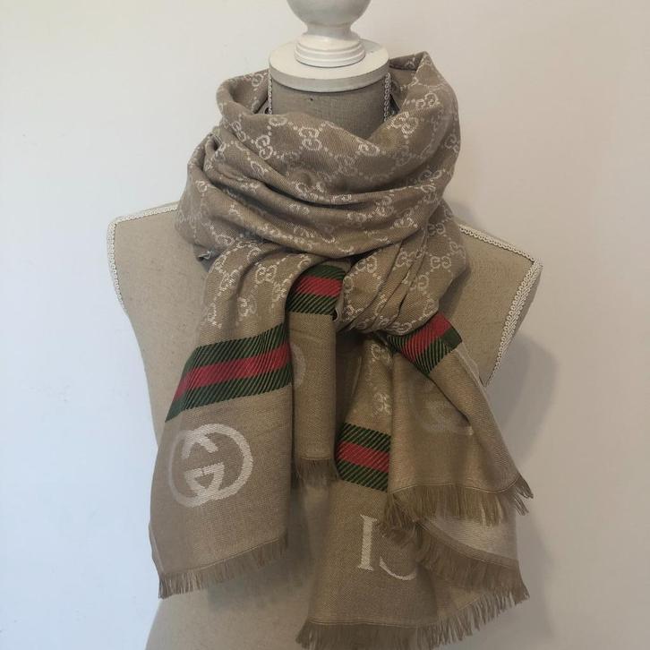GUCCI by Fiat 500 lange GG logo Sjaal NIEUW ORIGINEEL unisex, Kleding | Dames, Mutsen, Sjaals en Handschoenen, Nieuw, Sjaal, Maat 46/48 (XL) of groter