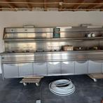 RVS bakwand met Onderkasten, Ophalen, Gebruikt, Fornuis, Frituur en Grillen