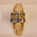 Gouden ring met 6 topazen, Sieraden, Tassen en Uiterlijk, Ringen, 18 tot 19, Ophalen of Verzenden, Zo goed als nieuw, Dame