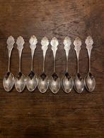 Set van 8 Douwe Egberts verzilverde hanekam lepeltjes izgst, Antiek en Kunst, Ophalen of Verzenden