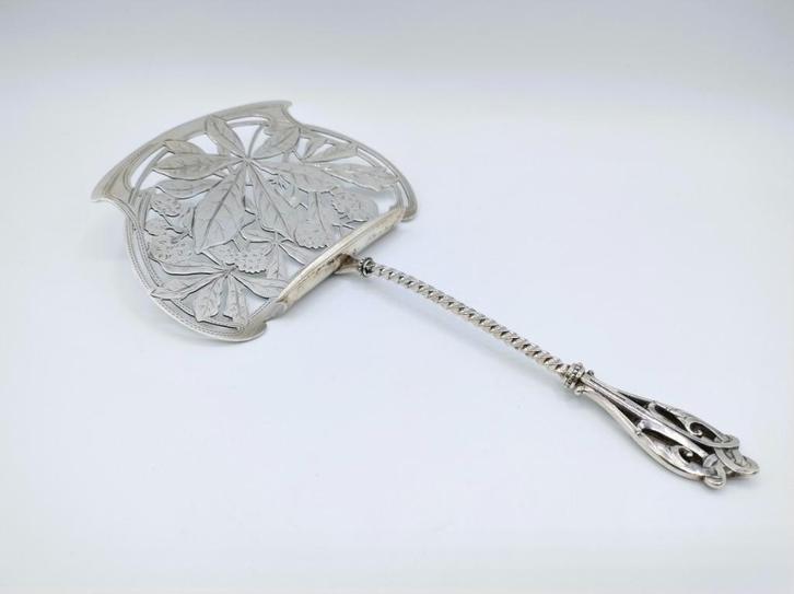 Zilveren aspergeschep, Fa. J.M. van Kempen Voorschoten, 1905, Antiek en Kunst, Antiek | Goud en Zilver, Zilver, Verzenden