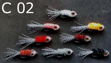 Set C 02 van 8 stuks Ultra Light Forel - Baars streamertjes  beschikbaar voor biedingen