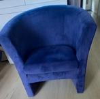 Paarse fluwelen stoel, Huis en Inrichting, Fauteuils, Ophalen, 75 tot 100 cm, Zo goed als nieuw, Stof