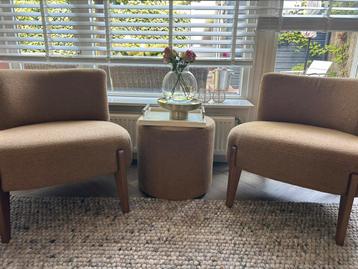 2x fauteuil Passe Partout Azul met hocker zgan! beschikbaar voor biedingen