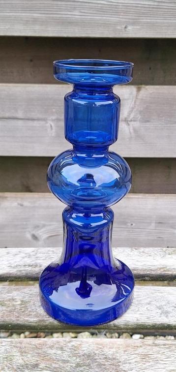 Prachtige vintage Ingrid glas kandelaar/solifleur vaas.  beschikbaar voor biedingen