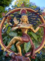 Goldface Rad van Shiva Nataraja uniek zeldzaam koper beeld, Ophalen of Verzenden, Zo goed als nieuw, Beeld(je), Hindoeïsme