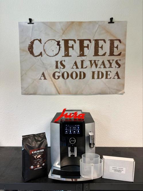 ☕ JURA S8 | 2021 | LAGE TELLERSTAND | PLATIN | REFURBISHED |, Witgoed en Apparatuur, Koffiezetapparaten, Gebruikt, Gemalen koffie