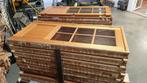 Hardhouten Deur enkele binnen deur met glas en kozijn (eiken
