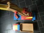 Houten kraan en vrachtwagen, Antiek en Kunst, Antiek | Speelgoed, Ophalen of Verzenden