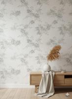 14244 vintage jutelook palm bladeren behang beige swiet, Ophalen of Verzenden, Beige