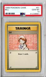 Trainer Bill Psa 10 base set unlimited, Hobby en Vrije tijd, Verzamelkaartspellen | Pokémon, Ophalen of Verzenden, Nieuw, Losse kaart