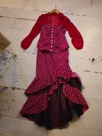 Spaanse Flamenco rok en top mt 38, Ophalen of Verzenden, Zo goed als nieuw, Maat 38/40 (M), Carnaval