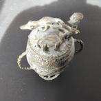 Bronzen urn met ingekerft decor ashanti, Verzenden