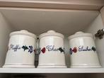 Voorraadpotten Boerenbont koffie/thee/suiker, Huis en Inrichting, Keuken | Servies, Ophalen, Overige typen, Zo goed als nieuw