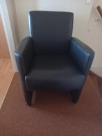 2 Prachtige echt leren fauteuils. Kleur zwart. Zgan, Huis en Inrichting, Ophalen, Zo goed als nieuw, 75 tot 100 cm, 50 tot 75 cm