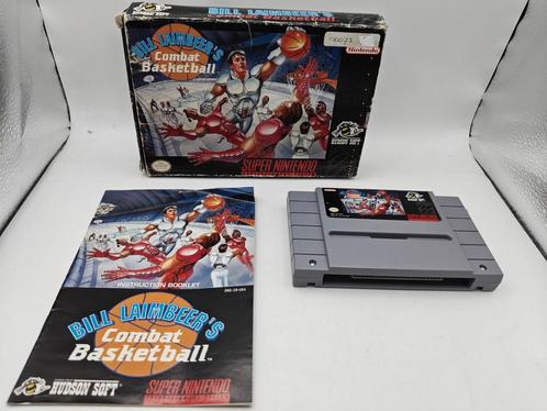 Bill Lambeer's Combat Basketball SNES CIB USA, Spelcomputers en Games, Games | Nintendo Super NES, Zo goed als nieuw, Racen en Vliegen