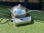 Hendi high power inductie wokpan / set compleet 3100w, 3 kookzones of minder, Ophalen of Verzenden, Zo goed als nieuw, Inductie