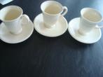 3 Wedgwood kofie kop en schotels, Ophalen, Zo goed als nieuw, Overige stijlen, Kop(pen) en/of Schotel(s)