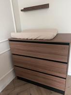 TWF Commode 3 Laden Denia Walnoot kleur, Huis en Inrichting, Kasten | Ladekasten, Ophalen, 100 tot 150 cm, Eikenhout, Zo goed als nieuw