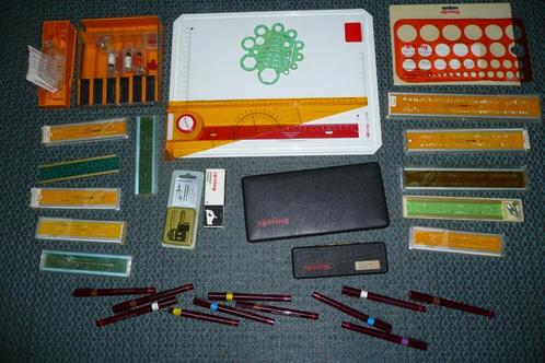 Veel ROTRING vintage teken spullen (zie foto’s). NIET LOS TE, Hobby en Vrije tijd, Tekenen, Gebruikt, Overige typen, Ophalen of Verzenden