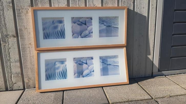 Ikea Erikslunde 3 luik strand, kiezels en strand, Huis en Inrichting, Woonaccessoires | Lijsten, Zo goed als nieuw, Minder dan 50 cm