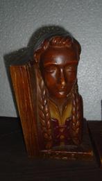 vintage boekensteun van hout, Verzenden, Gebruikt