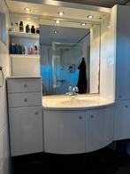 Badmeubel hoogglans wit  spiegelkast, Huis en Inrichting, Badkamer | Badkamermeubels, 150 tot 200 cm, 25 tot 50 cm, 150 tot 200 cm