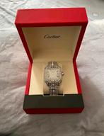 Cartier Santos Moissanite Horloge, Sieraden, Tassen en Uiterlijk, Horloges | Dames, Overige merken, Staal, Staal, Polshorloge