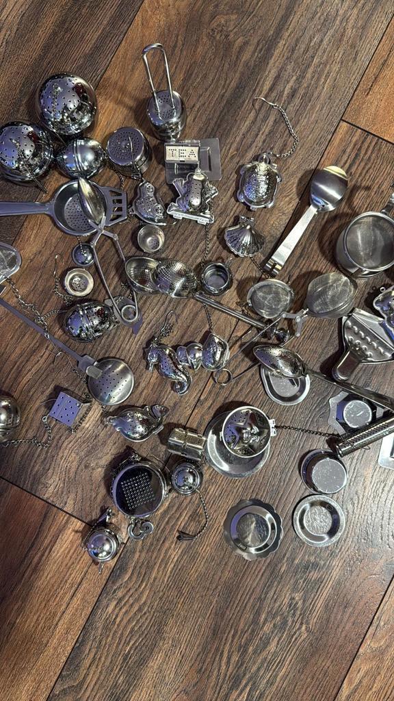 Grote Collectie RVS Theezeefjes, Huis en Inrichting, Keuken | Keukenbenodigdheden, Nieuw, Ophalen