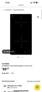 Ikea draagbare inductiekookplaat, Ophalen, 3 kookzones of minder, Zo goed als nieuw, Vrijstaand