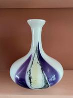 Vintage Hans Jurgen Richartz Vaas, Ophalen, 50 tot 75 cm, Wit, Glas
