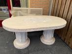 Marmer eettafel, Zo goed als nieuw, Vijf personen of meer, Rechthoekig, 50 tot 100 cm