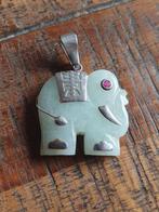 olifant kettinghanger jade , zilver, Ophalen, Zilver, Zilver, Dier