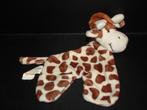 XPECT ZWITSAL GIRAFFE KNUFFELDOEK VELOURS ROOMWIT MET BRUINE, Kinderen en Baby's, Speelgoed | Knuffels en Pluche, Verzenden, Zo goed als nieuw