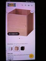 Ikea Kallax inzet met deur Eiken - 4 stuks, Huis en Inrichting, Kasten | Overige, Ophalen of Verzenden, Zo goed als nieuw