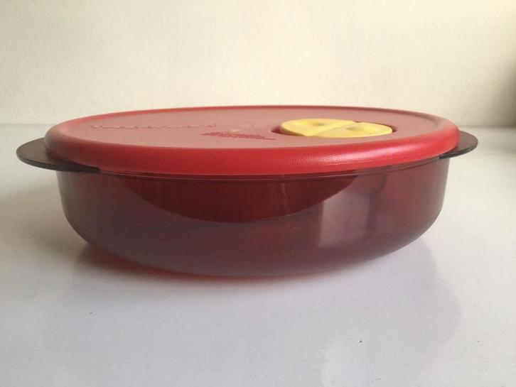 Tupperware CrystalPlus magnetronschaal vakkenschaal - ZGAN, Huis en Inrichting, Keuken | Tupperware, Zo goed als nieuw, Schaal