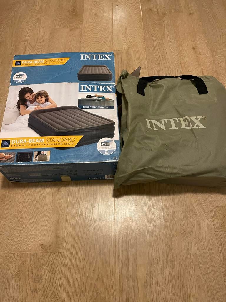 Intex DURA-BEAM Luchtbed Fiber-Tech Standard, Ophalen of Verzenden, Ingebouwde pomp, Nieuw, 2-persoons