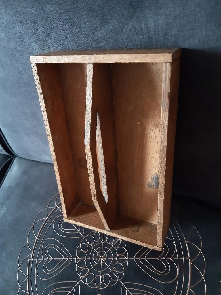 Houten(grutters)bak ,2vaks gereedschap/bestekbak,sober, Ophalen of Verzenden