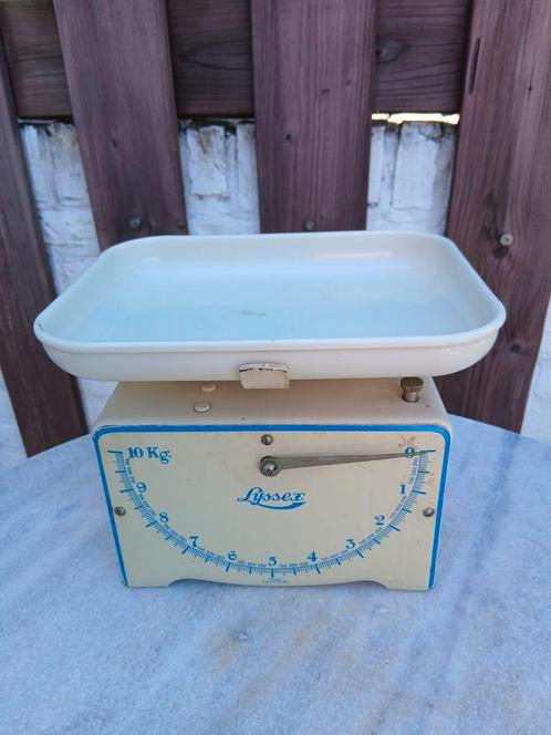 Antieke Lyssex Keukenweegschaal 40er jaren 10 kg, Antiek en Kunst, Curiosa en Brocante, Ophalen of Verzenden