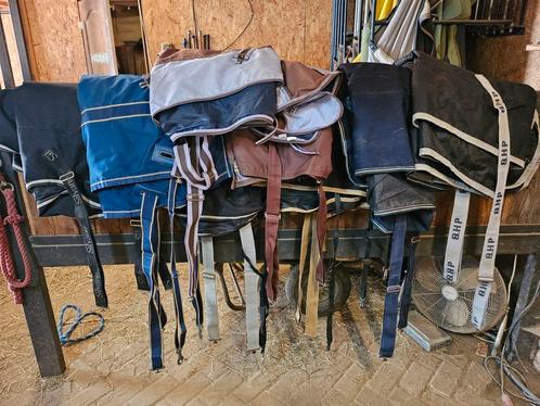 Partij van 6 of 8 outdoor dekens, Dieren en Toebehoren, Paarden en Pony's | Dekens en Dekjes, Gebruikt, Ophalen of Verzenden