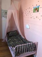 Ikea meegroeibed roze Minnen met mooie Jollein klamboe, Ophalen, Gebruikt, 70 tot 85 cm, Lattenbodem
