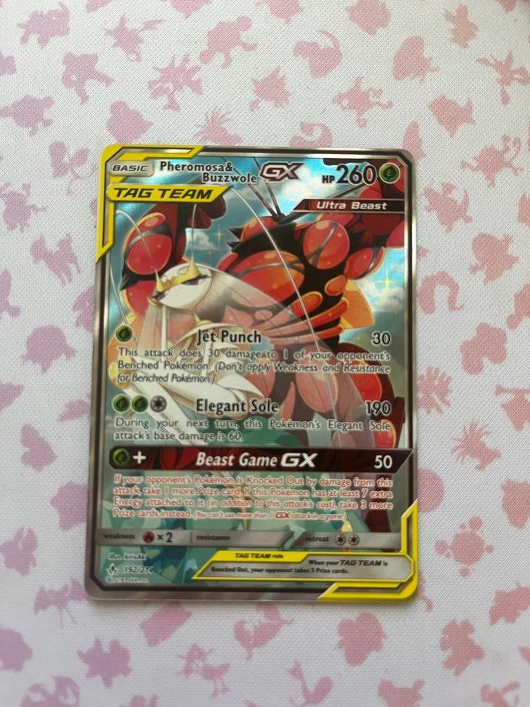 Alt Art Pheromosa & Buzzwole Tag Team GX NM, Ophalen of Verzenden, Zo goed als nieuw, Losse kaart
