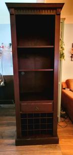 koloniale wijn/boekenkast, Huis en Inrichting, Ophalen, Gebruikt, 25 tot 50 cm, 50 tot 100 cm