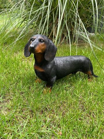 (Tuin)Beeld tekkel, hond, boerderij, gazon 40 cm beschikbaar voor biedingen
